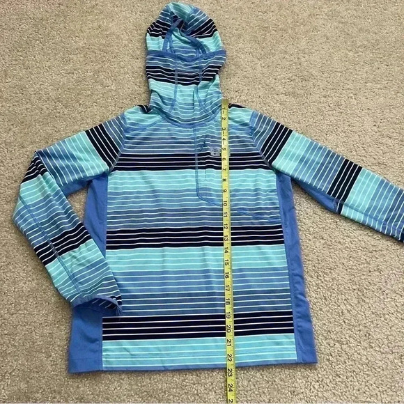 Coolibar Andros Fishing Hoodie Kids Size XL SPF 50+ Outdoor Active Striped. - Picture 8 of 15
